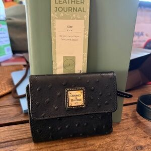 Dooney & Bourke Black Ostrich Print Wallet - Excellent condition